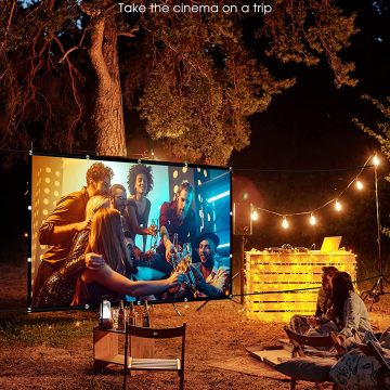 Projector Screen Rental 120 Inch 16:9 HD 4K Foldable Home Theater for Outdoor and Indoor